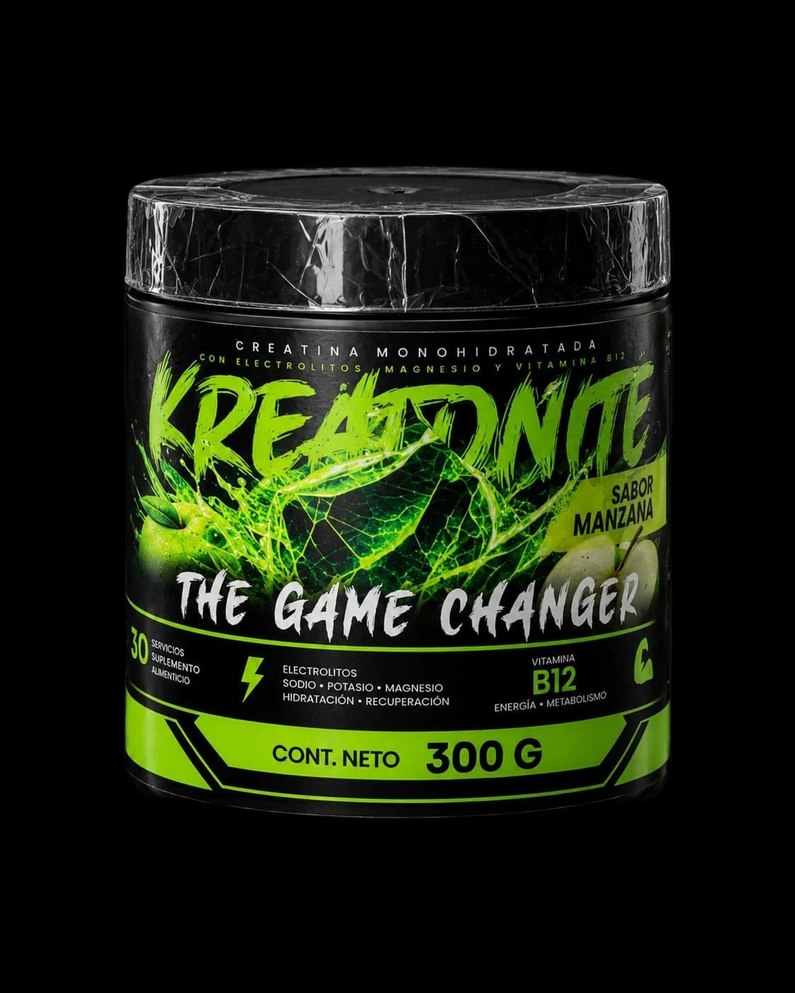 Tarro de Kreatonite, sabor manzana — 300 g.
